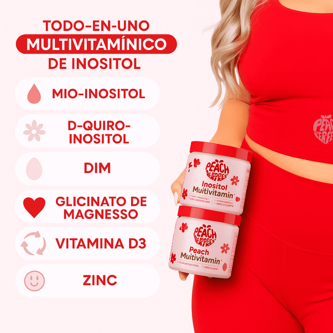 Peach Perfect Inositol Polvo❤️ Regula tu Cuerpo con Energía y Vitalidad