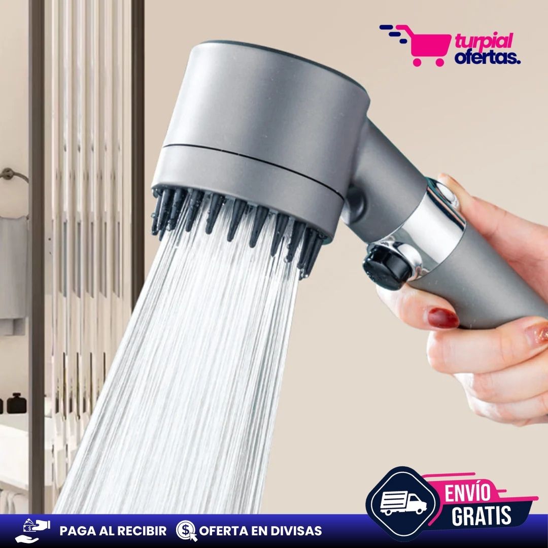 Ducha Turbo a Presión con Masajeador + Manguera OFERTA EN DIVISAS