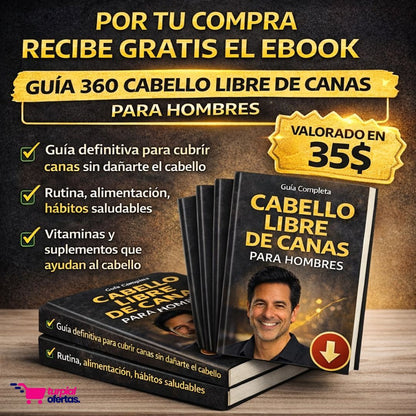 Shampoo Cubre Canas 3 en 1 BlackProMen™ Rinde hasta 6 MESES 🔥