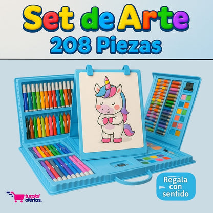 Set de Arte 208 Piezas 🎨 El Entretenimiento Perfecto Sin Pantallas!