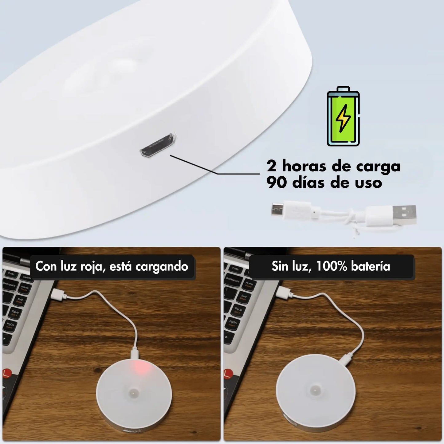 Luces LED Recargables con Sensor de Movimiento OFERTA 4X25$ A BCV 💡