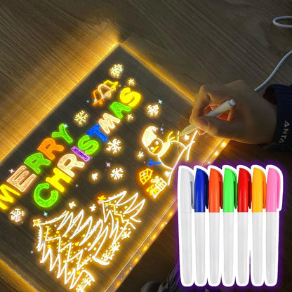 MagicKids™ Pizarra Led Mágica (7 Marcadores Neón GRATIS)  🖊️ OFERTA A BCV!