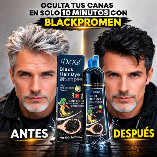 Shampoo Cubre Canas 3 en 1 BlackProMen™ Rinde hasta 6 MESES 🔥